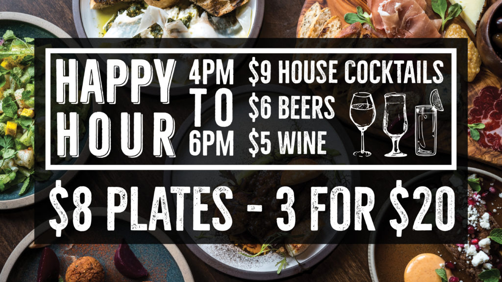 Happy Hour from 4-6pm at The Carleton. $9 House Cocktails, $6 Beers, $5 Wine. $8 Plates from our Bar Bites menu, choose 3 for $20.
Drink prices include tax.