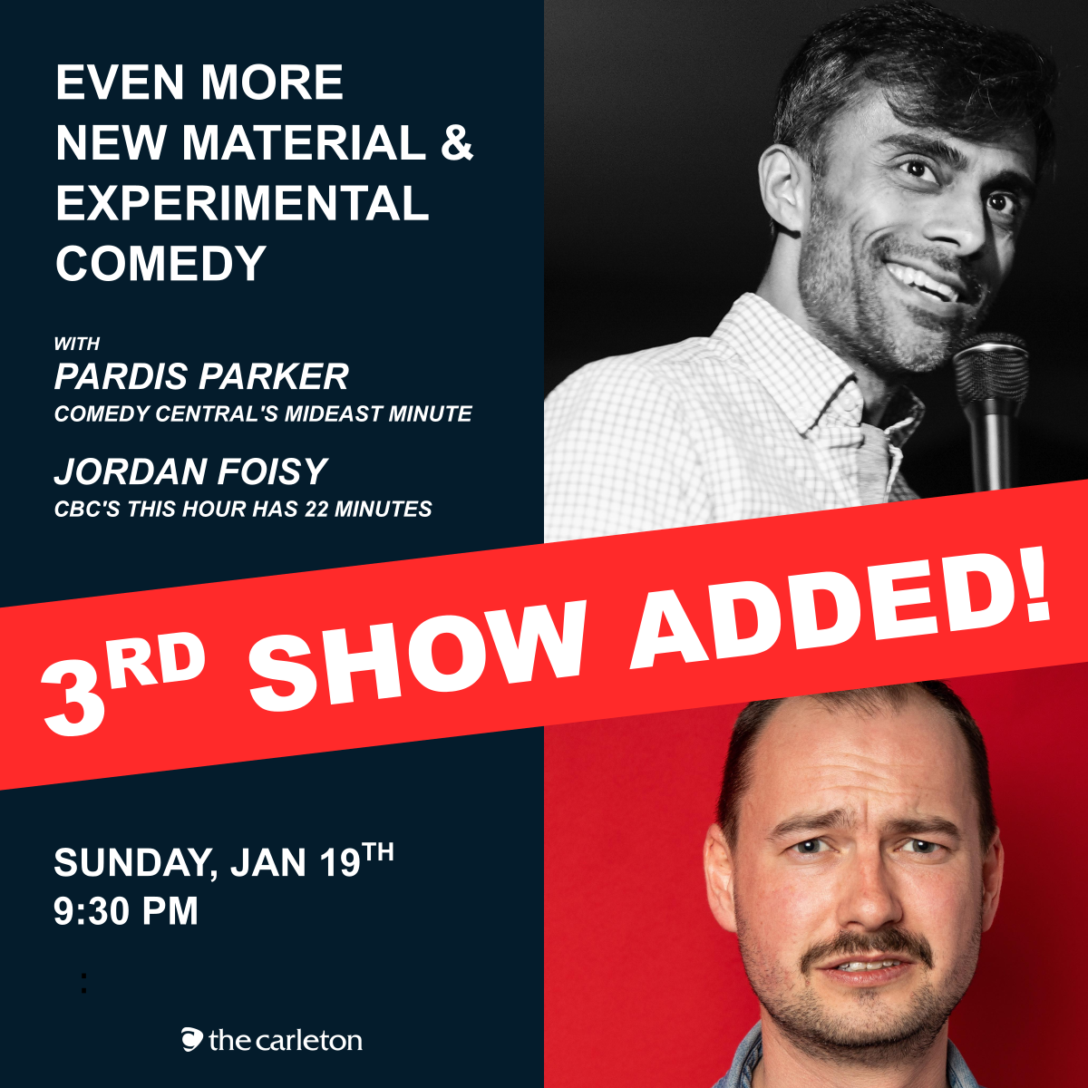 CANCELLED: Even More Comedy At The Carleton - 3rd Show!!! - Pardis ...